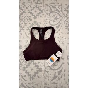 NWT VUORI Size M Elevation Racer Bra Raisin Heather VW1199 WOMENS